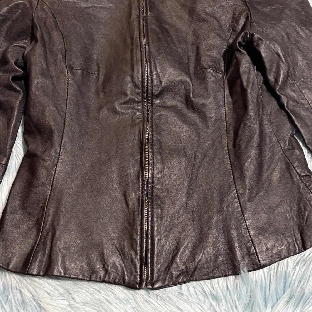 Vintage bagatelle Black Genuine Leather Biker Jacket sz S